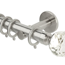 Clear Crystal Stainless Steel Curtain Poles